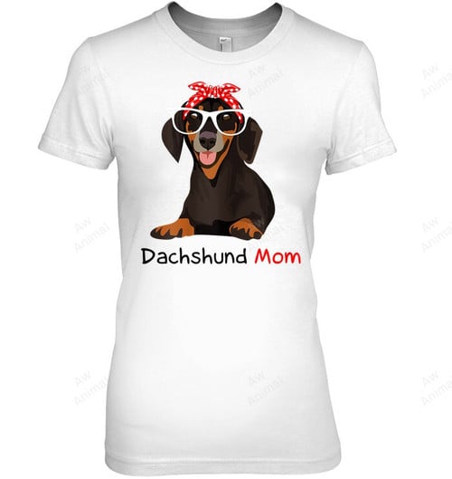 Dachshund Mom Bandana Wos Dachshund Dog Women Tank Top V-Neck T-Shirt