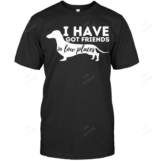 I've Got Friends In Low Places Dachshund Lover Wiener Dog Men Tank Top V-Neck T-Shirt