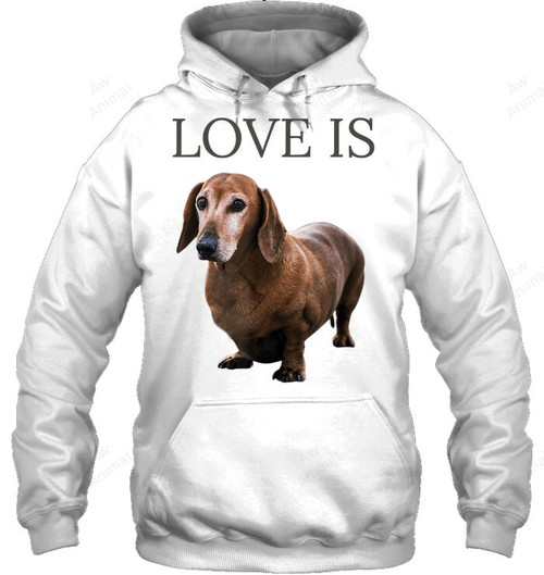 Love Is Dachshunds Sweatshirt Hoodie Long Sleeve