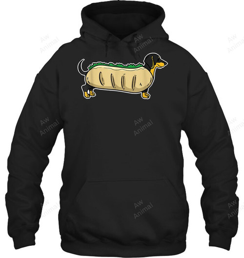 Funny Weiner Dog Dachshund Hot Dog Sweatshirt Hoodie Long Sleeve