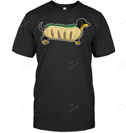 Funny Weiner Dog Dachshund Hot Dog Men Tank Top V-Neck T-Shirt
