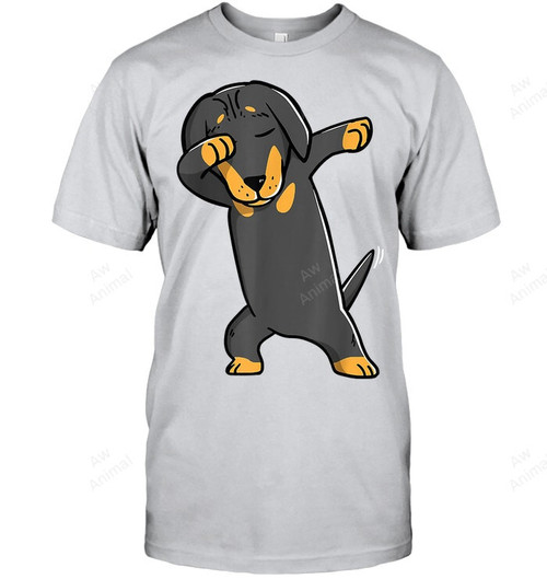 Dabbing Daschund Kids Wiener Dog Men Tank Top V-Neck T-Shirt