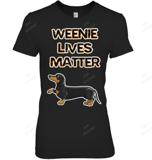 Weenie Lives Matter Dog Dachshund Women Tank Top V-Neck T-Shirt