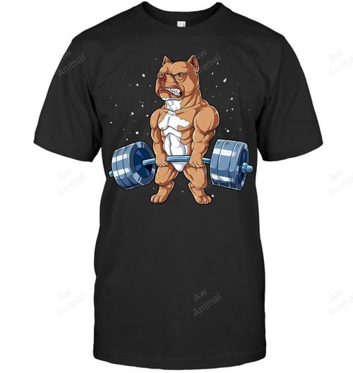 Pit Bull Weightlifting Funny Deadlift Men Fitness Gym Sweatshirt Hoodie Long Sleeve Men Women T-Shirt