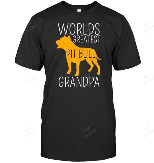 Worlds Greatest Pitbull Grandpa Men Sweatshirt Hoodie Long Sleeve T-Shirt