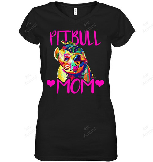 Womens Pitbull Dog Mom Women Sweatshirt Hoodie Long Sleeve T-Shirt