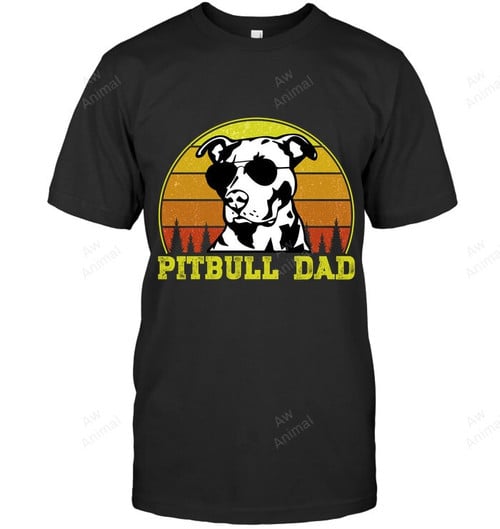 Pitbull Dad Men Sweatshirt Hoodie Long Sleeve T-Shirt