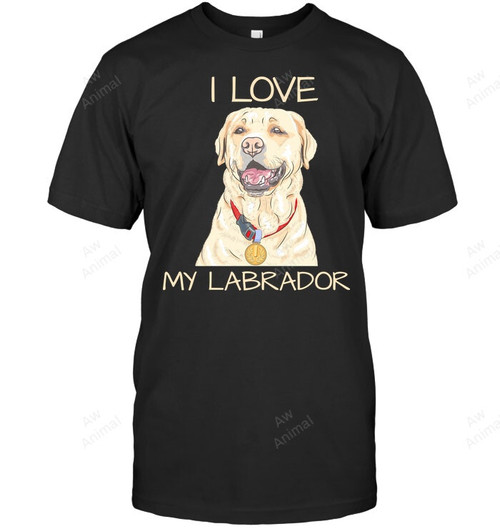 I Love My Labrador Yellow Lab Sweatshirt Hoodie Long Sleeve Men Women T-Shirt