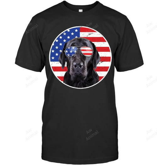 Fourth Of July Dog American Flag July 4th Labrador Retriever Sweatshirt Hoodie Long Sleeve Men Women T-Shirt