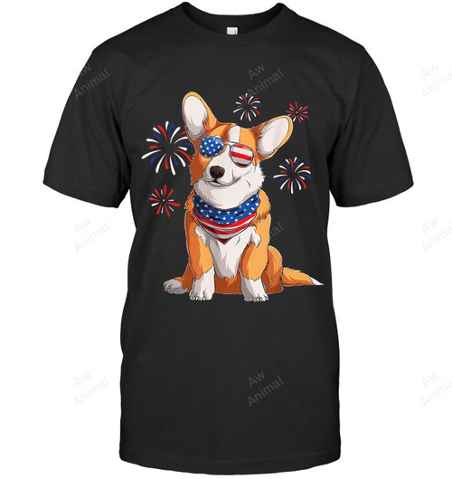 Corgi Dog American Usa Vlag 4 Juli Mannen Corgi Lover 2021 Sweatshirt Hoodie Long Sleeve Men Women T-Shirt
