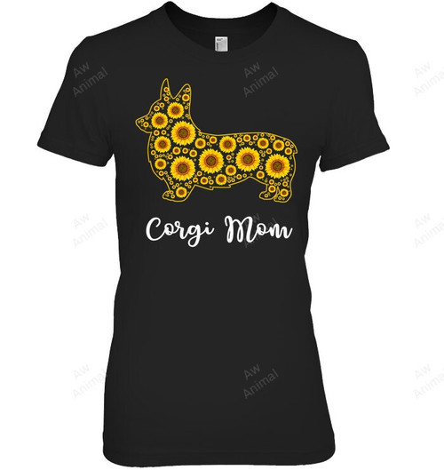 Sunflower Corgi Dog Mom Mother's Day Women Sweatshirt Hoodie Long Sleeve T-Shirt
