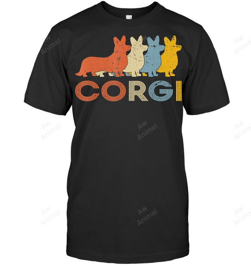 Vintage Corgi Dog Dad Dog Mom Valentines Sweatshirt Hoodie Long Sleeve Men Women T-Shirt