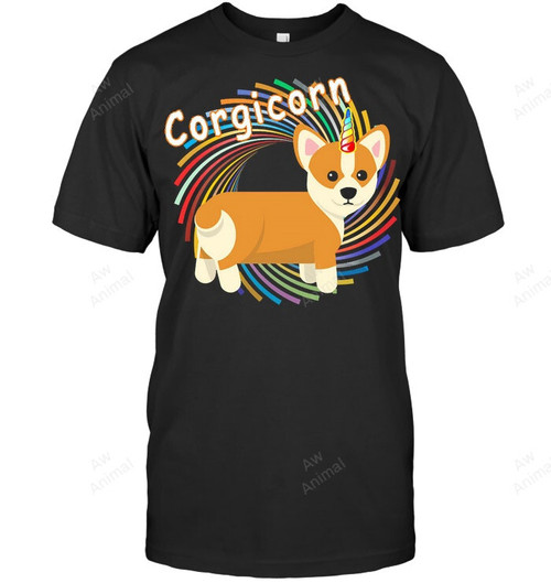 Corgicorn Corgi Dog Unicorn Fantasy Animal Cute Kids Birthday Sweatshirt Hoodie Long Sleeve Men Women T-Shirt