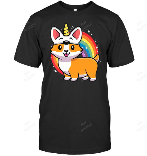 Corgicorn Unicorn Funny Rainbow Corgi Sweatshirt Hoodie Long Sleeve Men Women T-Shirt