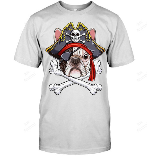 French Bulldog Pirate Sweatshirt Hoodie Long Sleeve Men Women T-Shirt