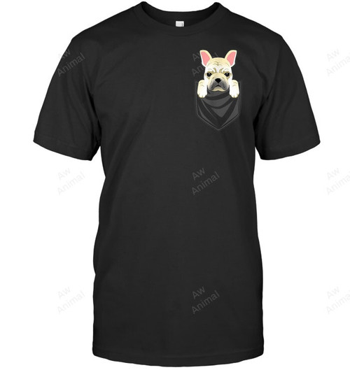 Cream French Bulldog Pocket Graphic Frenchie Dog Sweatshirt Hoodie Long Sleeve Men Women T-Shirt