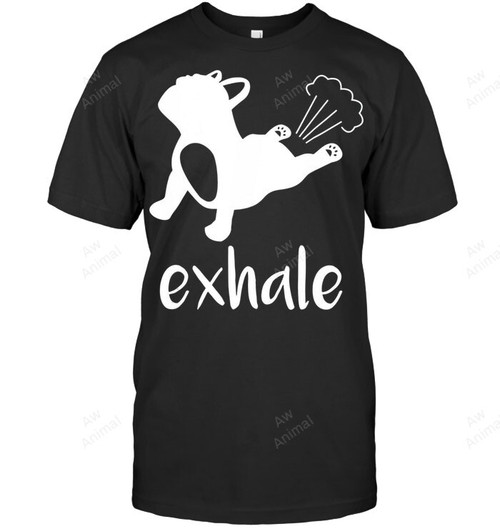 French Bulldog Funny Fart Yoga Pose Frenchie Exhale Sweatshirt Hoodie Long Sleeve Men Women T-Shirt