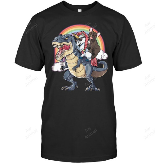 T Rex Dinosaur Unicorn Frenchie Vintage Retro Funny Sweatshirt Hoodie Long Sleeve Men Women T-Shirt