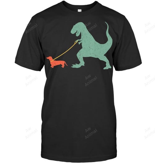 Cute Dachshund Dinosaur Funny Wiener Dog Sweatshirt Hoodie Long Sleeve Men Women T-Shirt