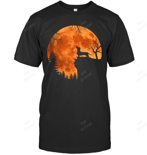 Dachshund Howling On The Moon Halloween Sweatshirt Hoodie Long Sleeve Men Women T-Shirt