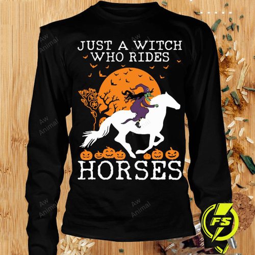 Just A Witch Who Rides Horse Halloween