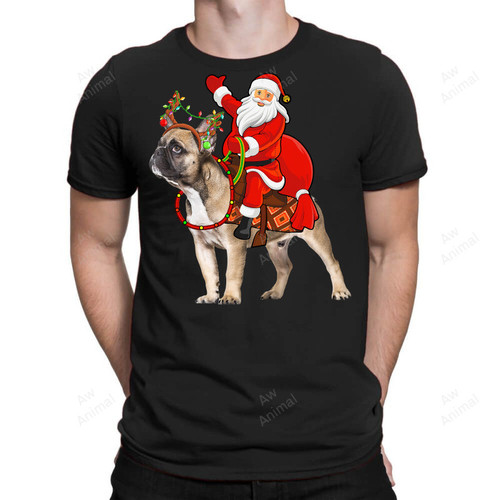 French Bulldog Family Matching Funny Santa Riding French Bulldog Chrismas