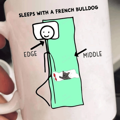 Funny Sleeps With French Bulldog Mug