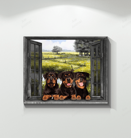 Rottweiler Canvas Window