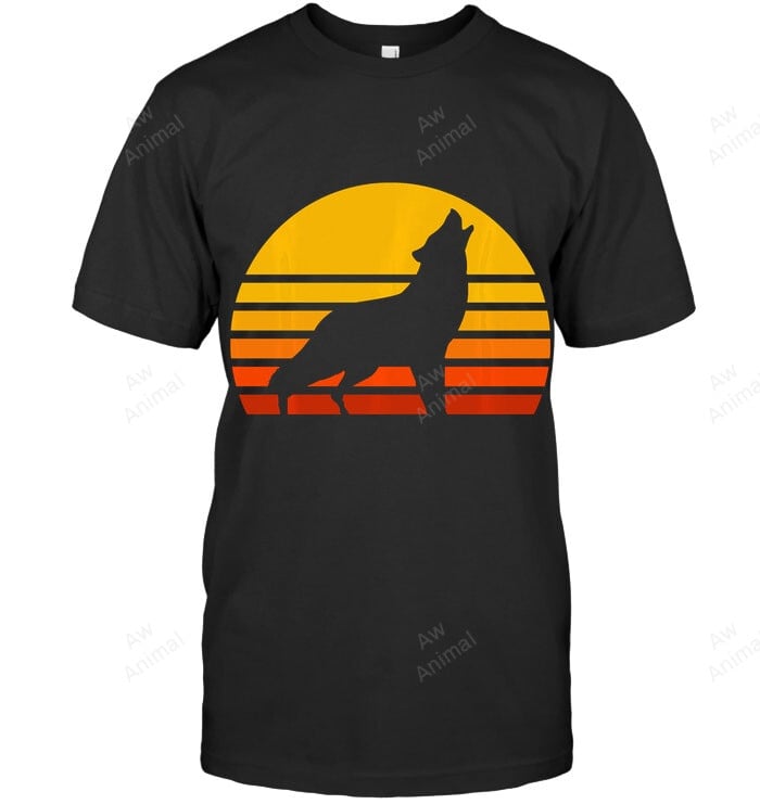 Wolf Howling Vintage Men Tank Top V-Neck T-Shirt