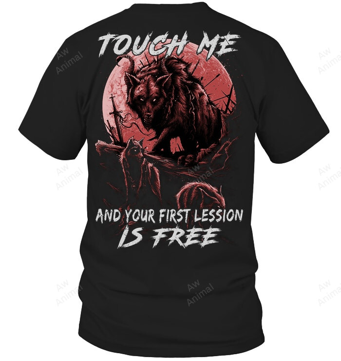 Touch Me And Your First Lesson Is Free Men Tank Top V-Neck T-Shirt