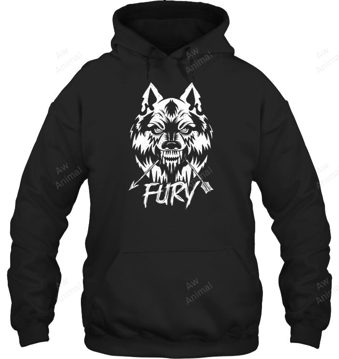 Wolf Fury Sweatshirt Hoodie Long Sleeve