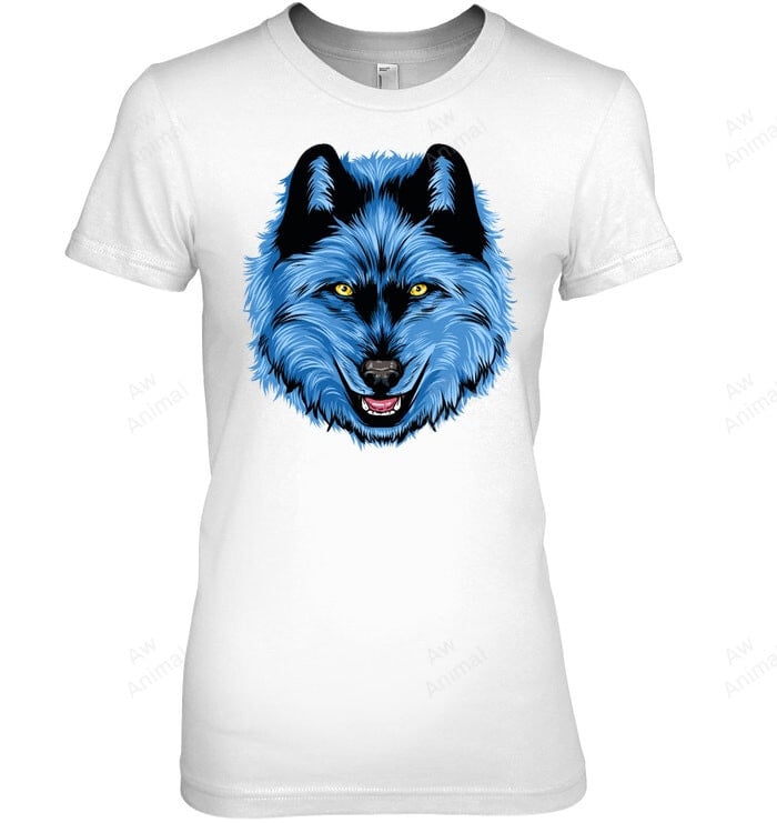 Wolf Face Women Tank Top V-Neck T-Shirt