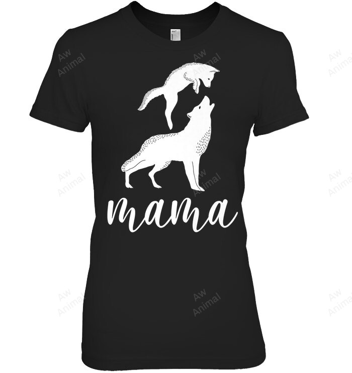 Wolf Mama Women Tank Top V-Neck T-Shirt