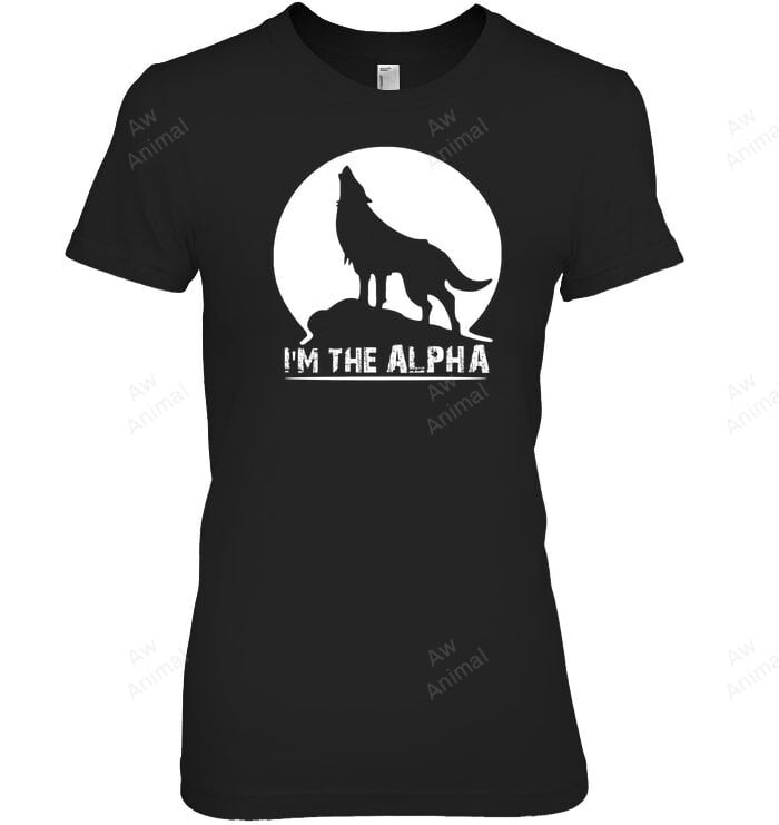 I'm The Alpha Wolf Dog Animal Women Tank Top V-Neck T-Shirt