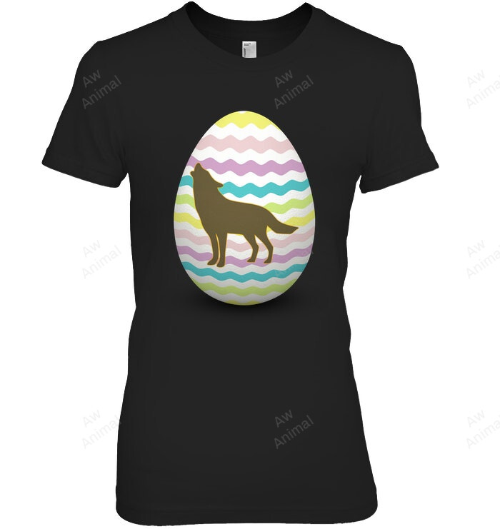 Wolf Easter Eggs Women Tank Top V-Neck T-Shirt