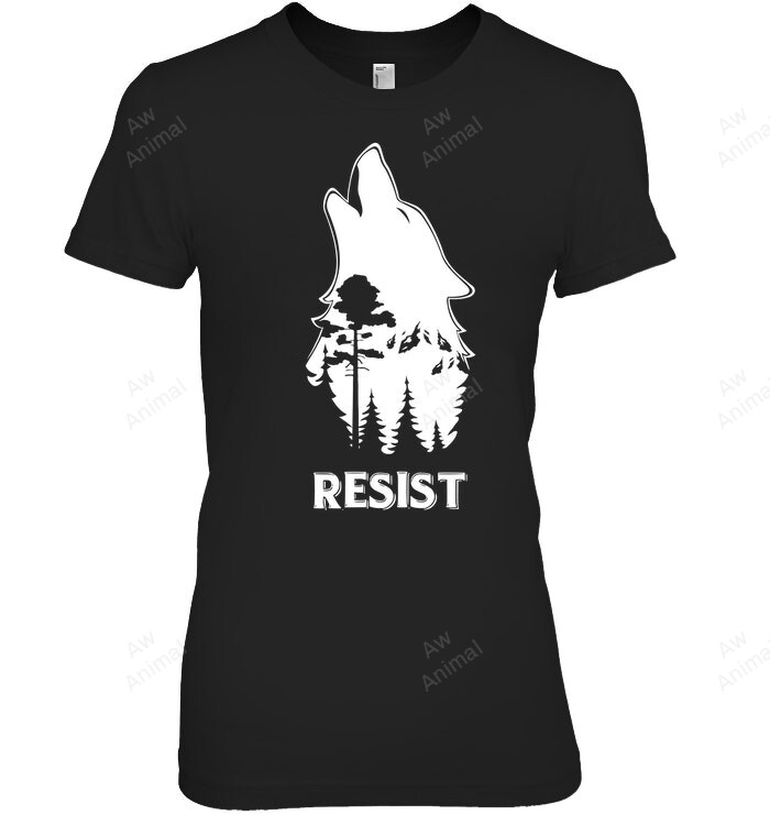 Resist Wolf National Park Women Tank Top V-Neck T-Shirt