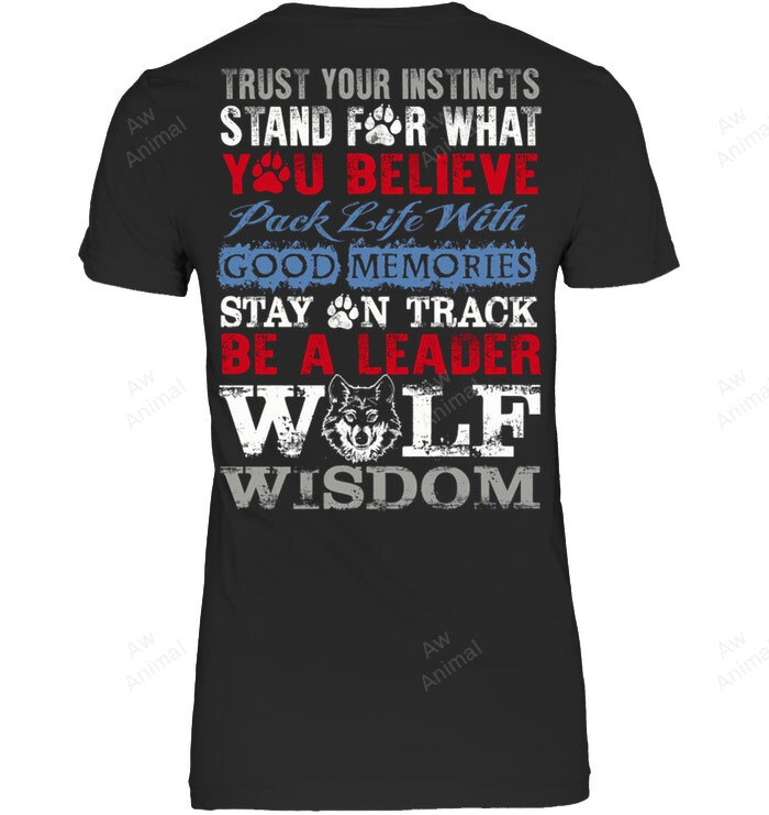 Wolf Wisdom Women Tank Top V-Neck T-Shirt