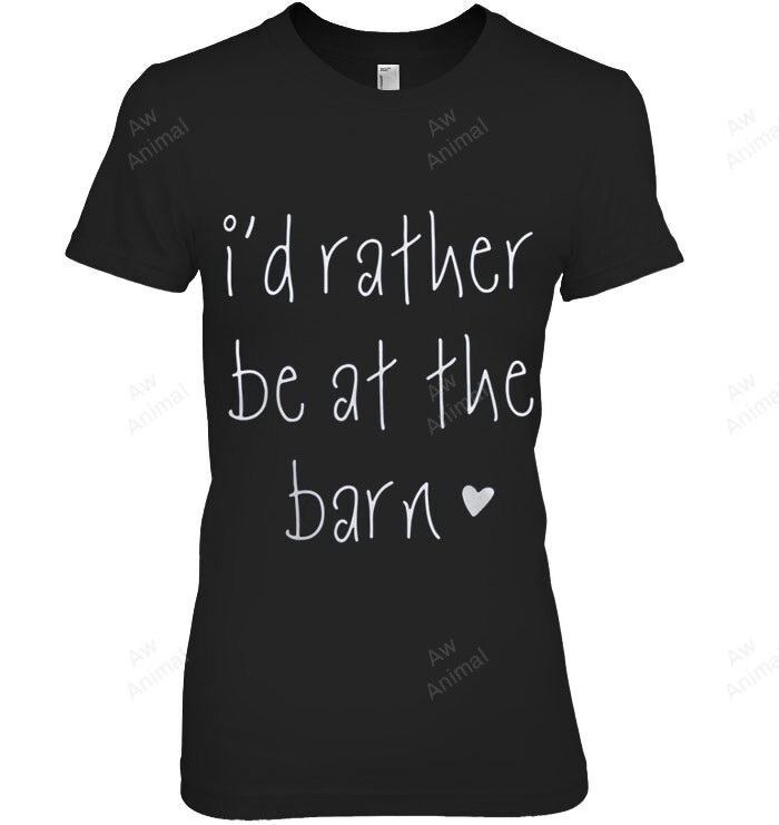 I'd Rather Be At The Barn Women Tank Top V-Neck T-Shirt