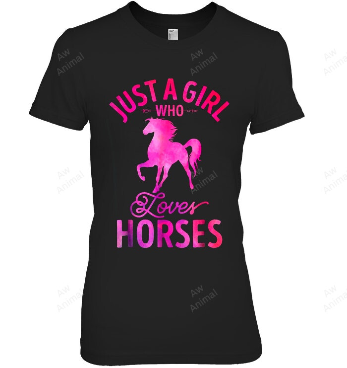 Just A Girl Who Loves Horses Women Tank Top V-Neck T-Shirt