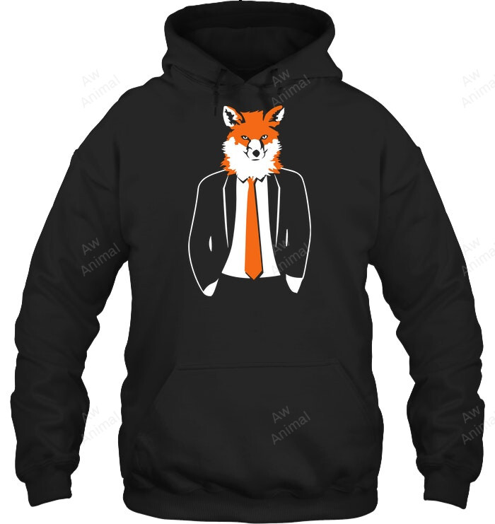 Fox In Suit Fox Sweatshirt Hoodie Long Sleeve