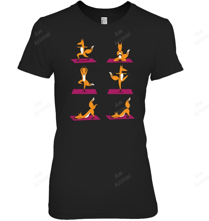 Fox Yoga Love Fox Women Tank Top V-Neck T-Shirt