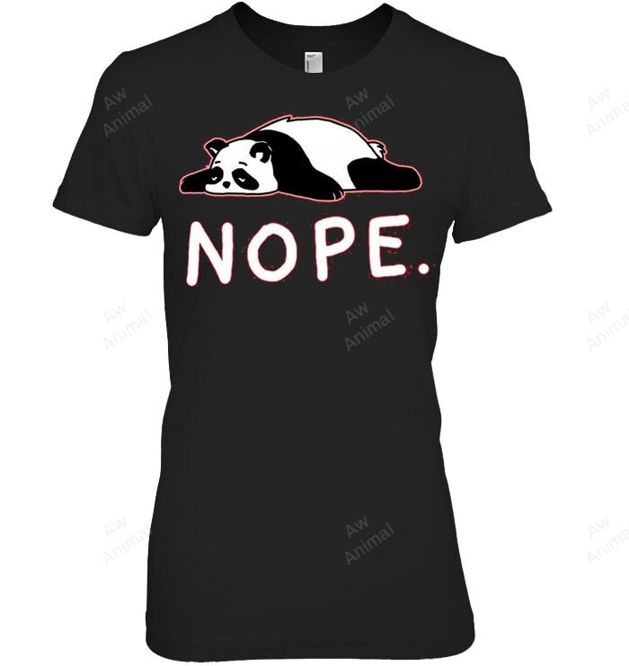 Nope Panda Women Tank Top V-Neck T-Shirt