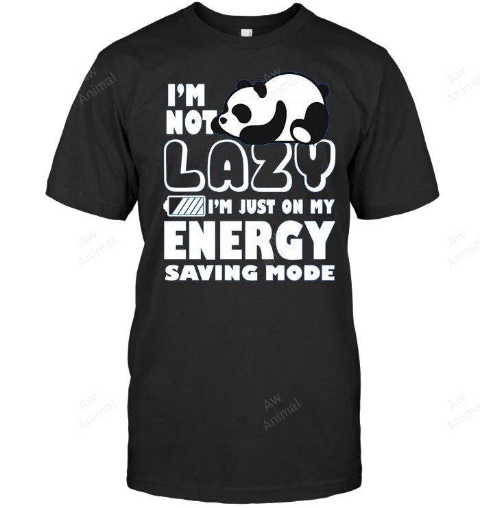 I'm Not Lazy I'm Just On My Energy Saving Mode Panda Men Tank Top V-Neck T-Shirt
