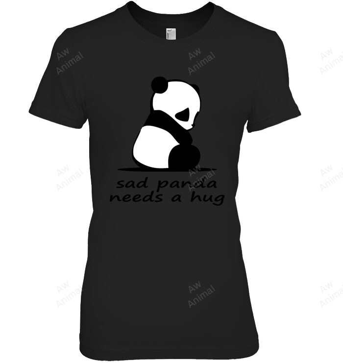Sad Panda Needs A Hug Women Tank Top V-Neck T-Shirt