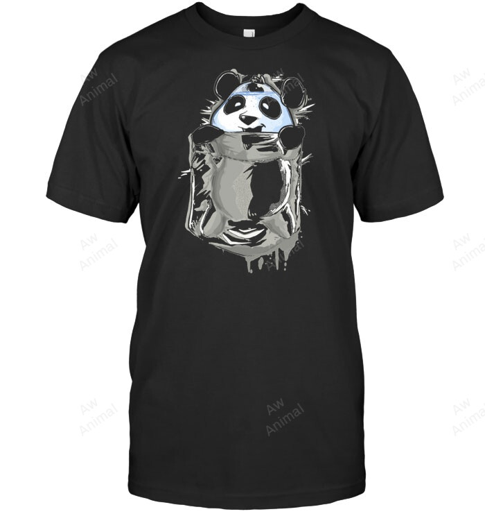 Panda Pocket Men Tank Top V-Neck T-Shirt