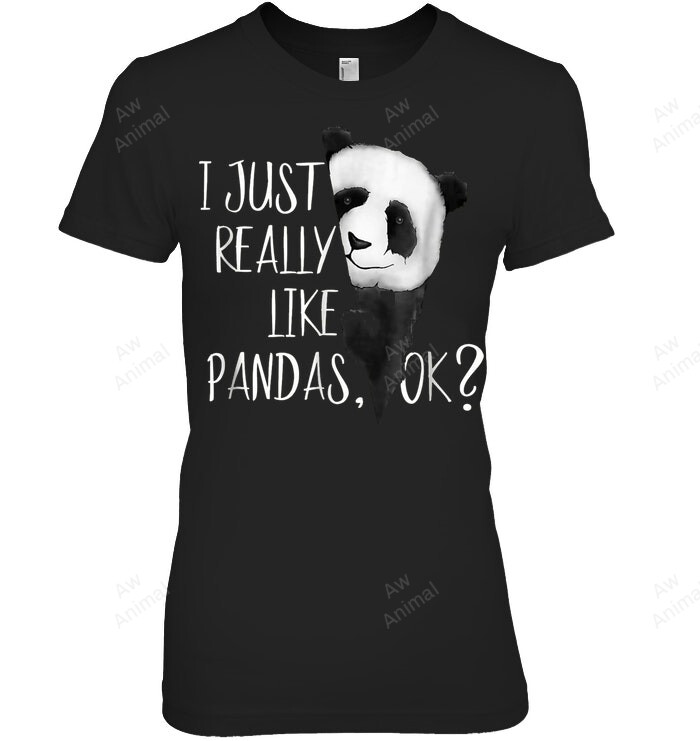 I Just Really Like Pandas Women Tank Top V-Neck T-Shirt