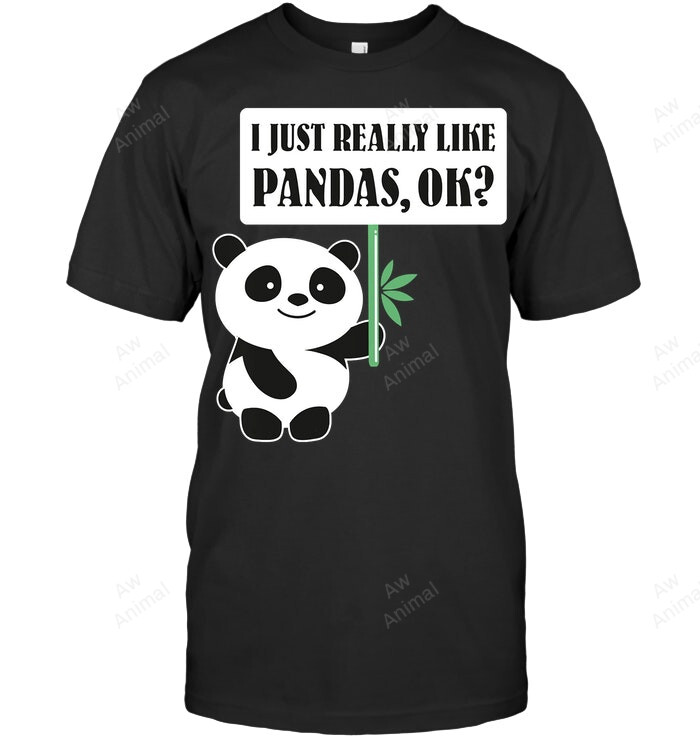I Just Really Like Pandas Ok Men Tank Top V-Neck T-Shirt