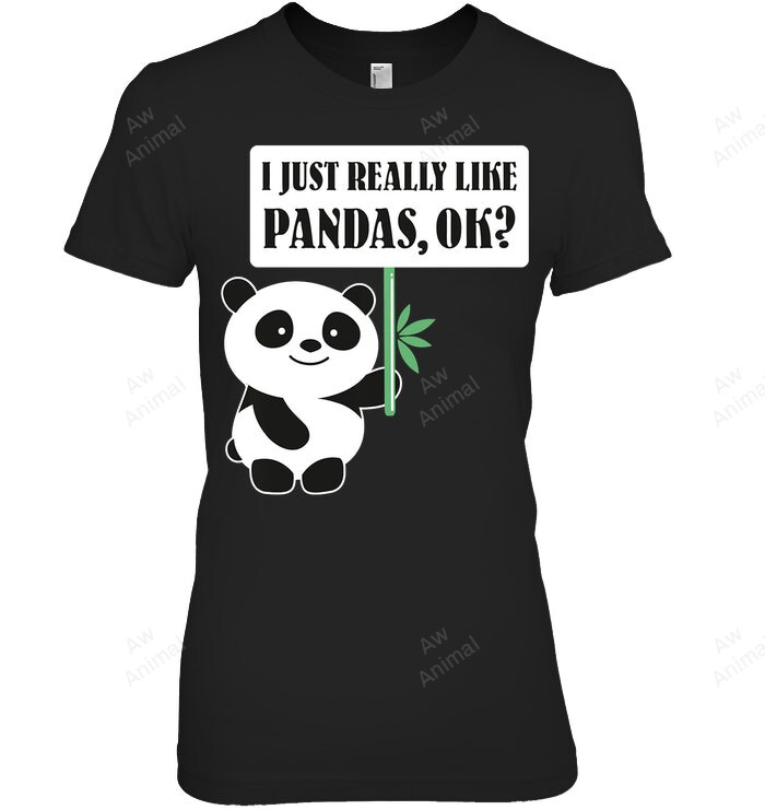 I Just Really Like Pandas Ok Women Tank Top V-Neck T-Shirt