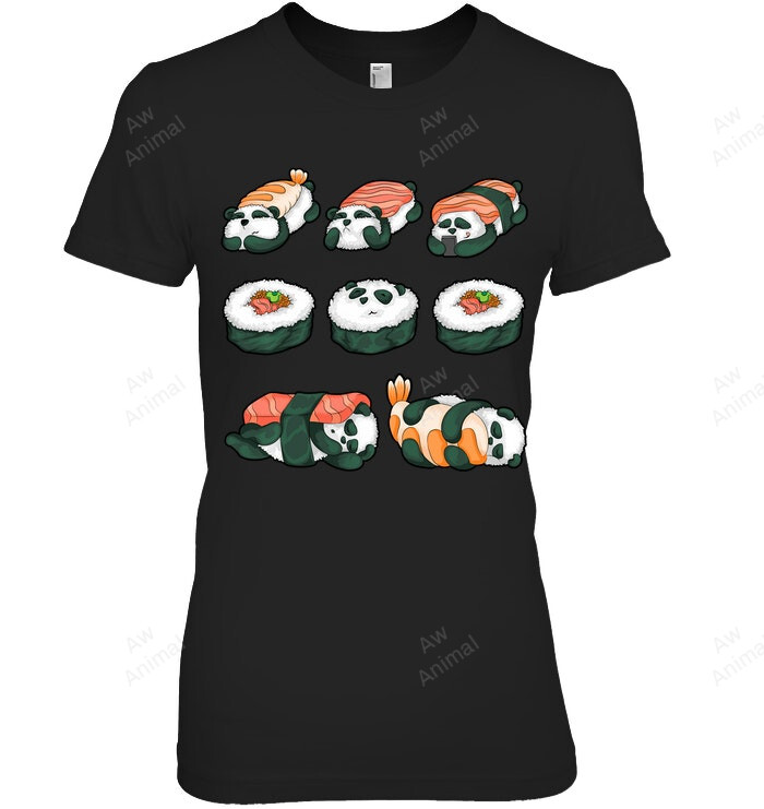 Panda Sushi Women Tank Top V-Neck T-Shirt