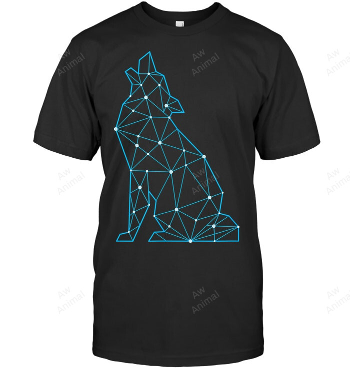 Geometric Wolf Men Tank Top V-Neck T-Shirt
